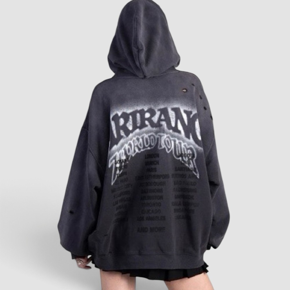 BTS ARIRANG Official World Tour Zip-up Hoodie (Charcoal) US Version - Size L